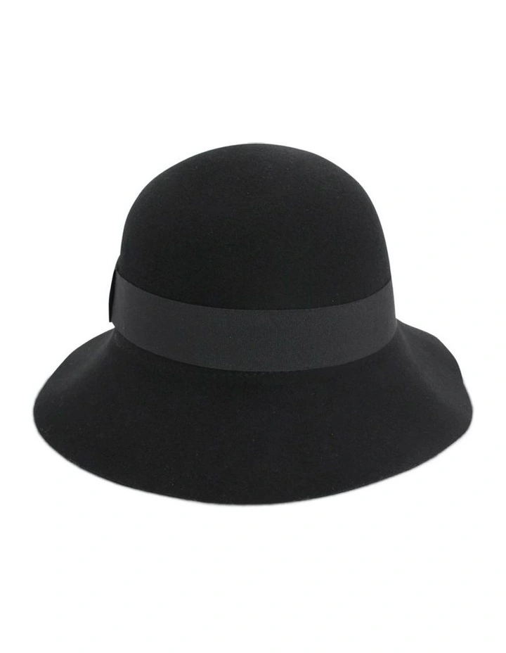 Miah Small Floppy Hat in Black