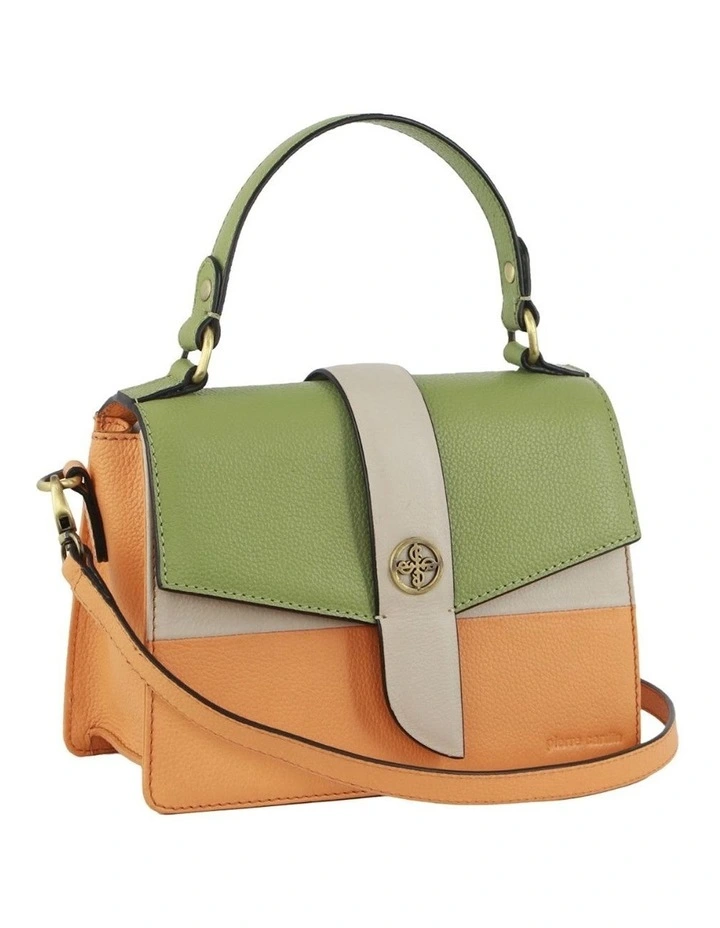 Leather Cross-Body/Clutch Bag in Multi