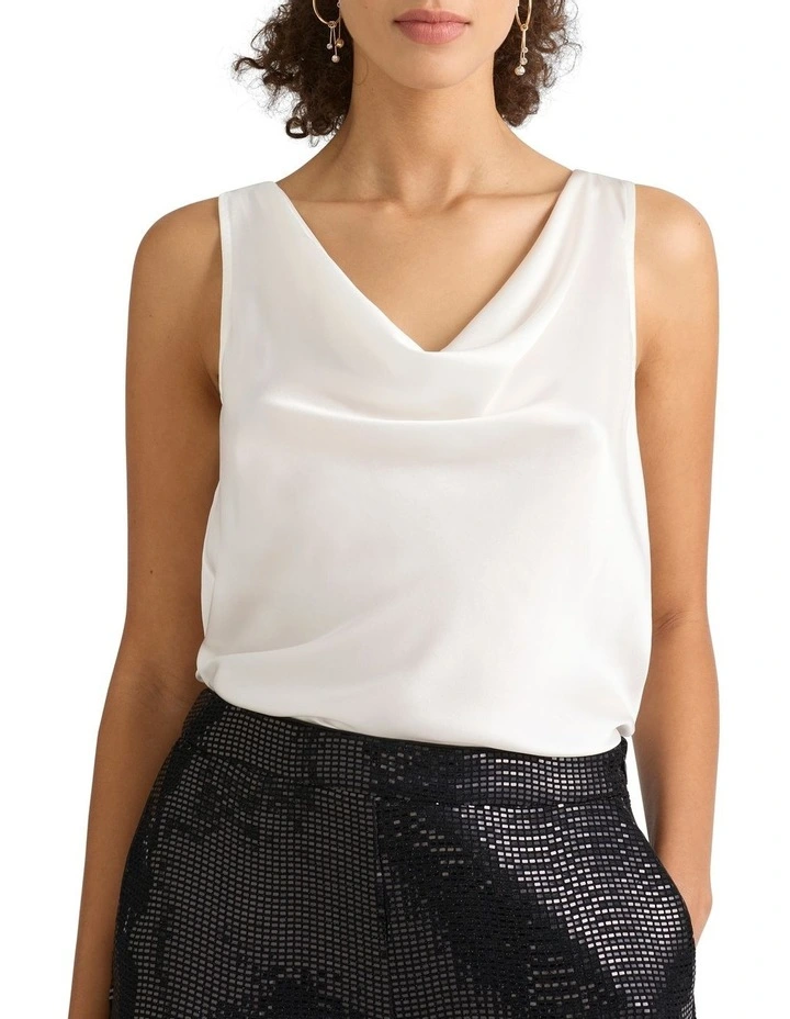 Kate Silk Top in Ivory