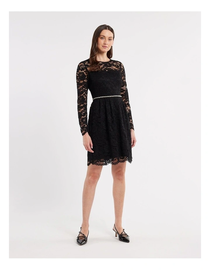 Victoria Lace Dress in Black