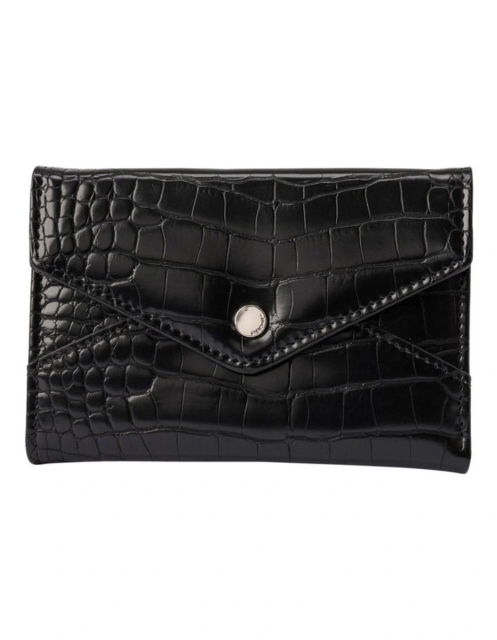Go To Croc Wallet in Black