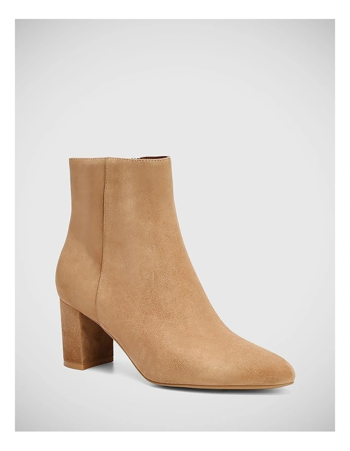 Kimberly Suede Leather Ankle Boot in Hazel