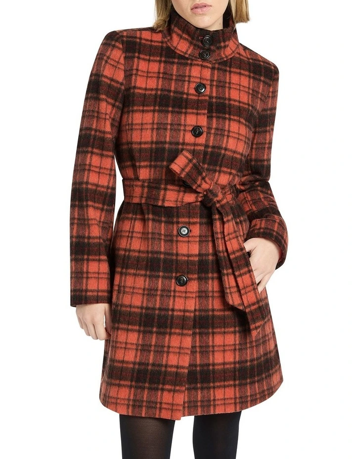Just Checking Coat in Orange