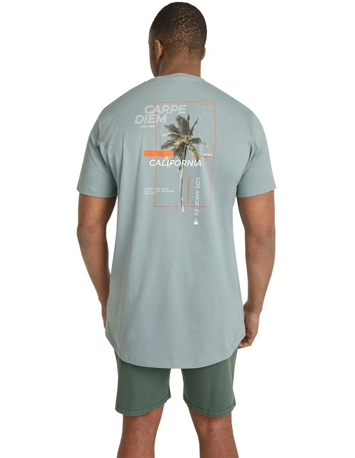 Palm Longline Tee in Reef