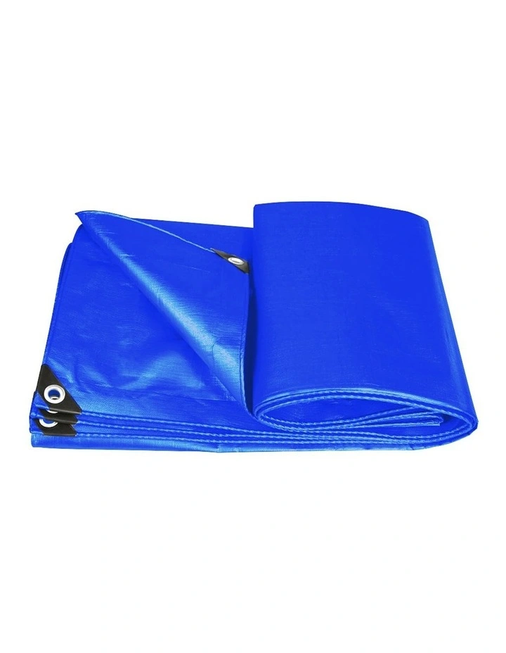 Heavy Duty Tarp Tarpaulin Camping Tent Cover 6.1x7.3m in Blue