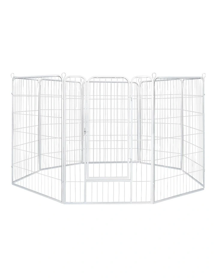 8 Panel 48'' Dog Playpen in White