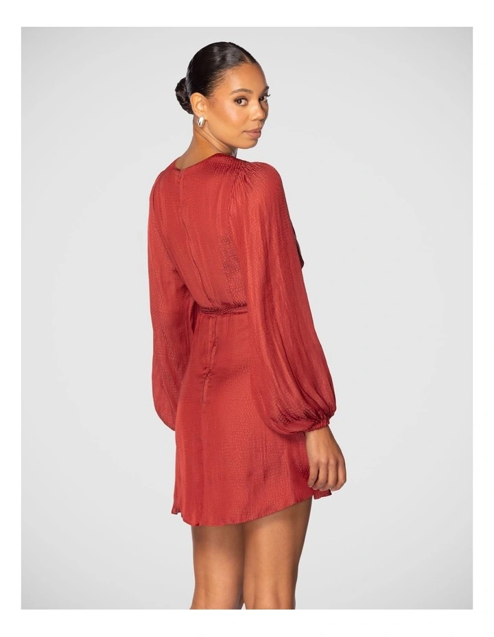 Virgil V Neck Mini Dress Red