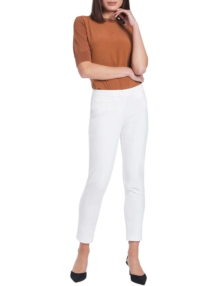 Alana Welt Pocket Pant in White