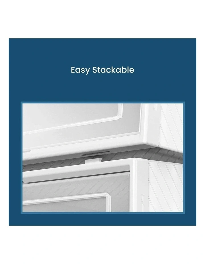 Stackable Medium Shoe Box 12 Pieces in Transparent White