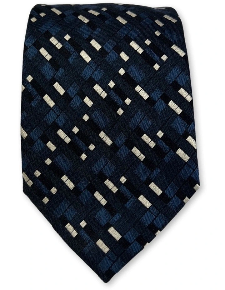 Feltre Pattern Tie in Navy