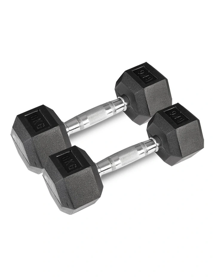 6kg Hex Dumbbell Pair in Black