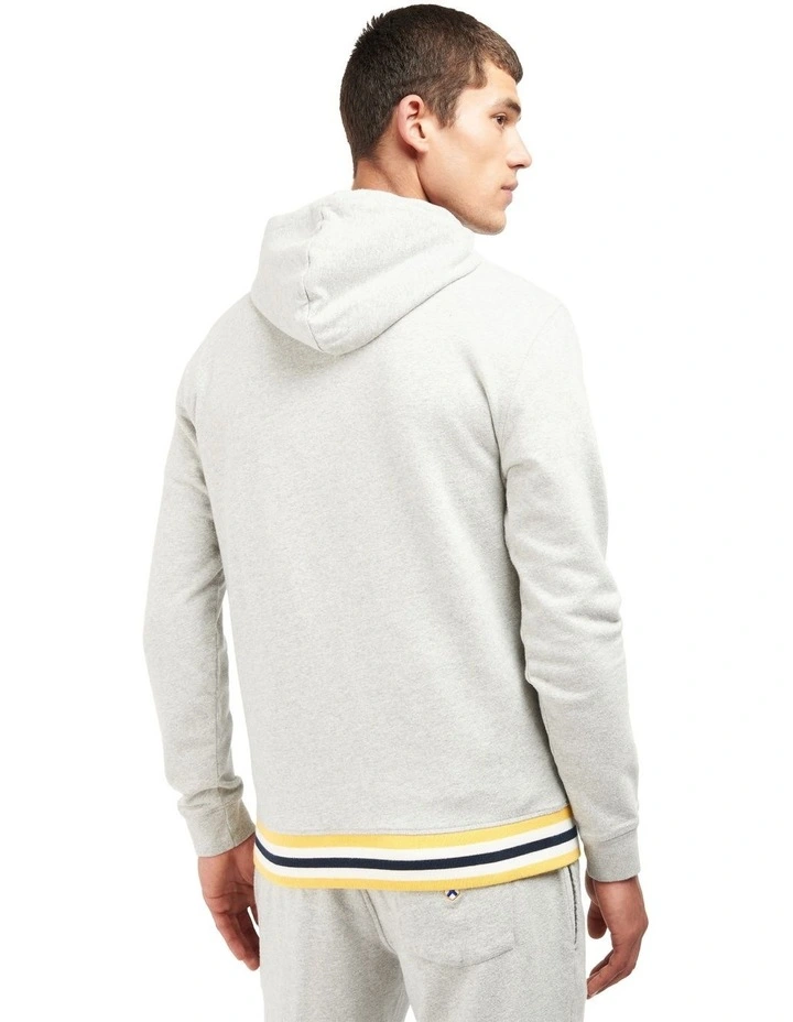 Linacre Popover Hoodie in Grey Marl
