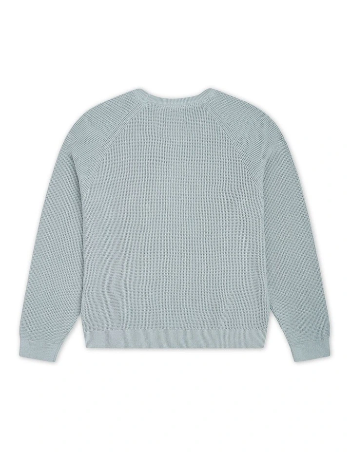 The Summit Raglan Knit (3-7 years) in PD Duck Egg