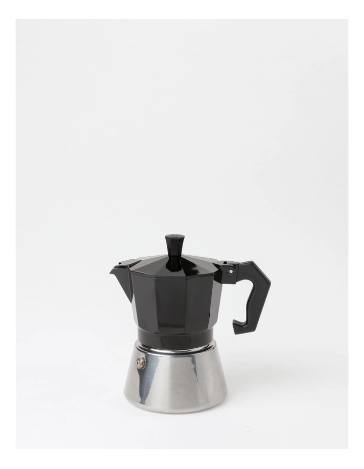 Induction Stainless Base Espresso 3 Cup in Black