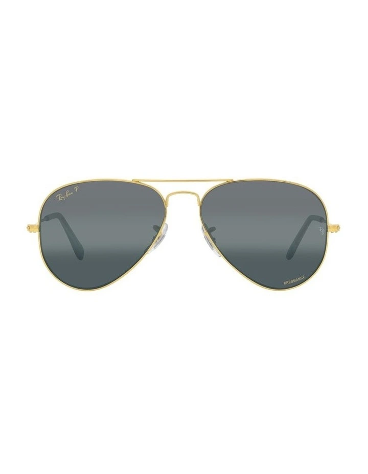 Aviator Chromance Gold Polarised Sunglasses