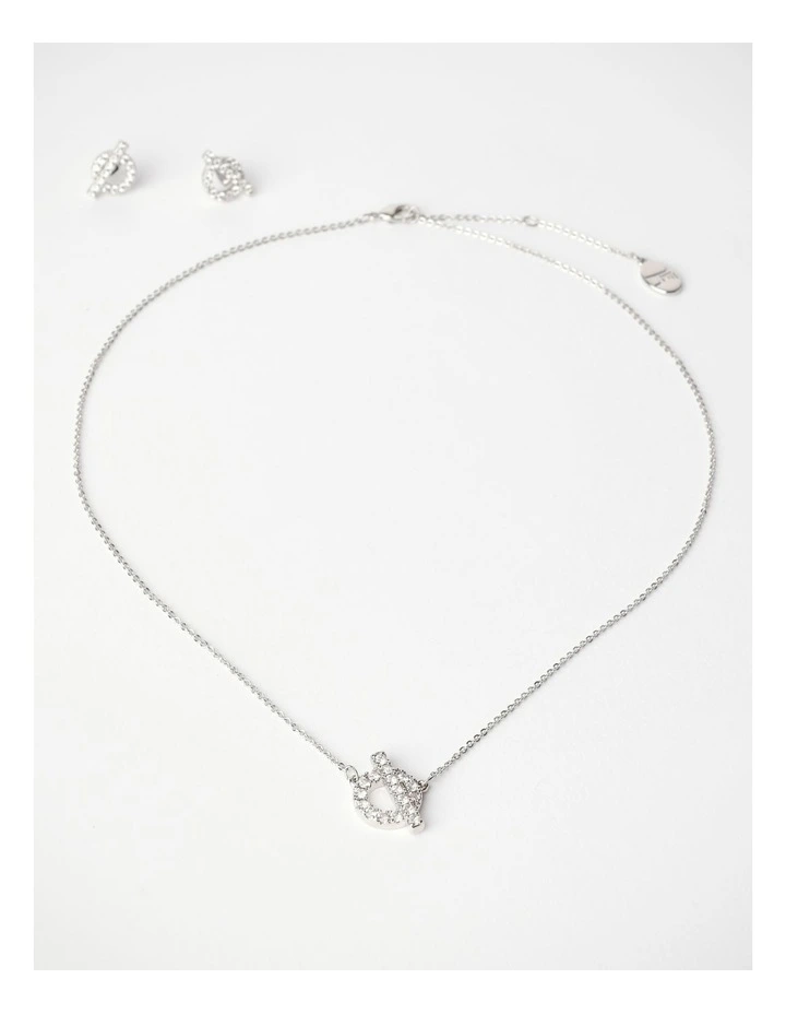 Diamante Buckle Boxed Jewellery in Silver