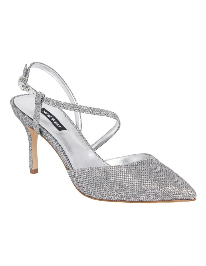 Miko Slingback Heel Pump in Silver