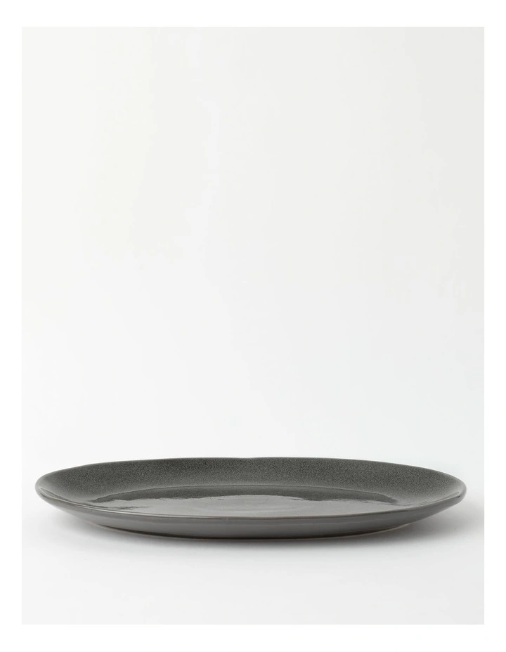Esperance Oval Platter 34.5x24.5cm in Charcoal