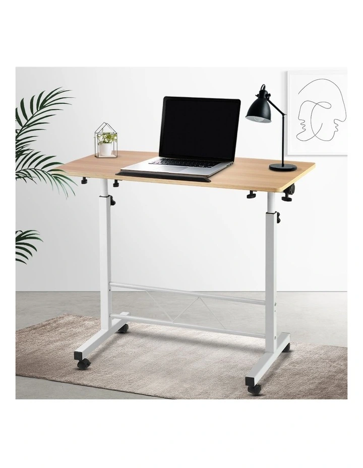 Artiss Laptop Desk Table Adjustable 80CM in Light Wood