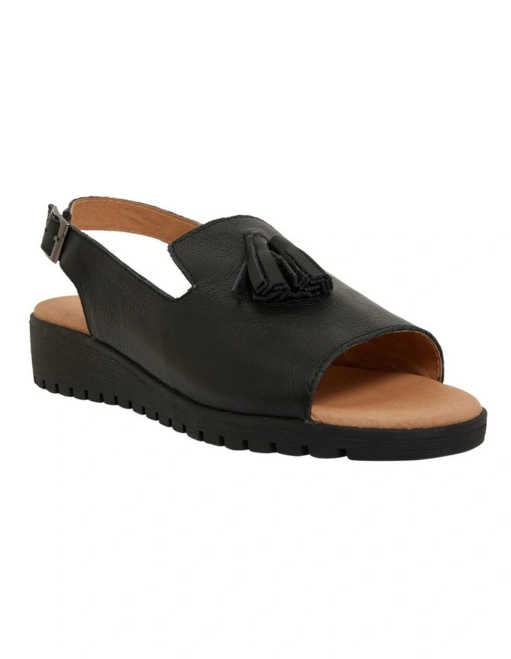 Gilmore Sandals in Black Leather