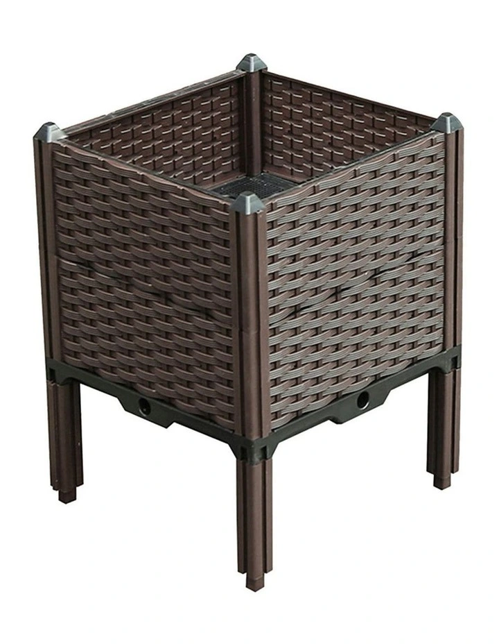 Raised Planter Box with Legs 40cm in Dark Brown