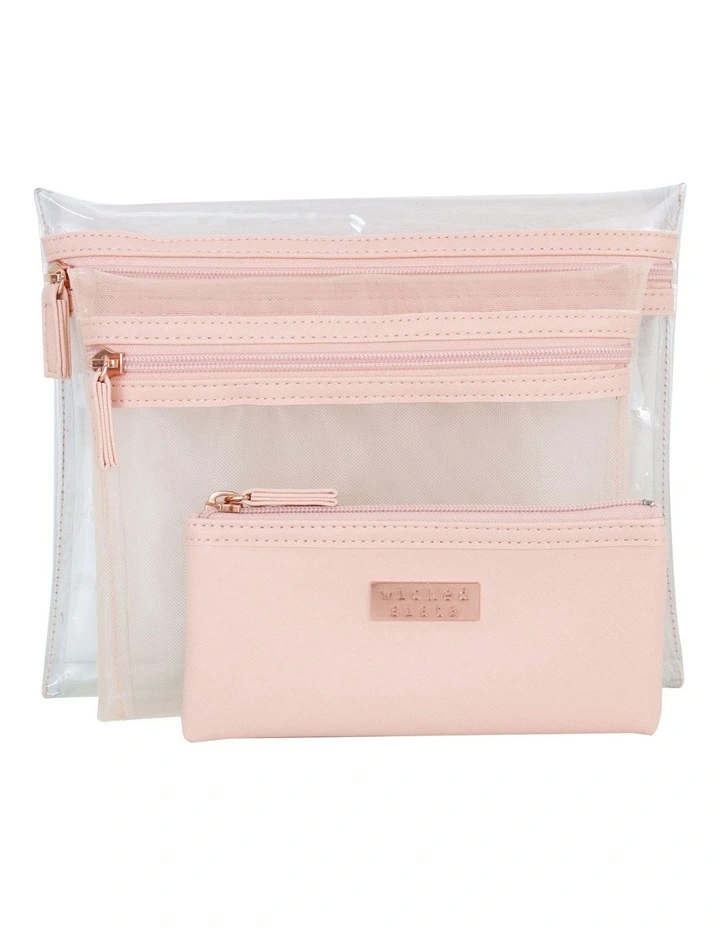 Jenna Trio Purse in Blush Pink