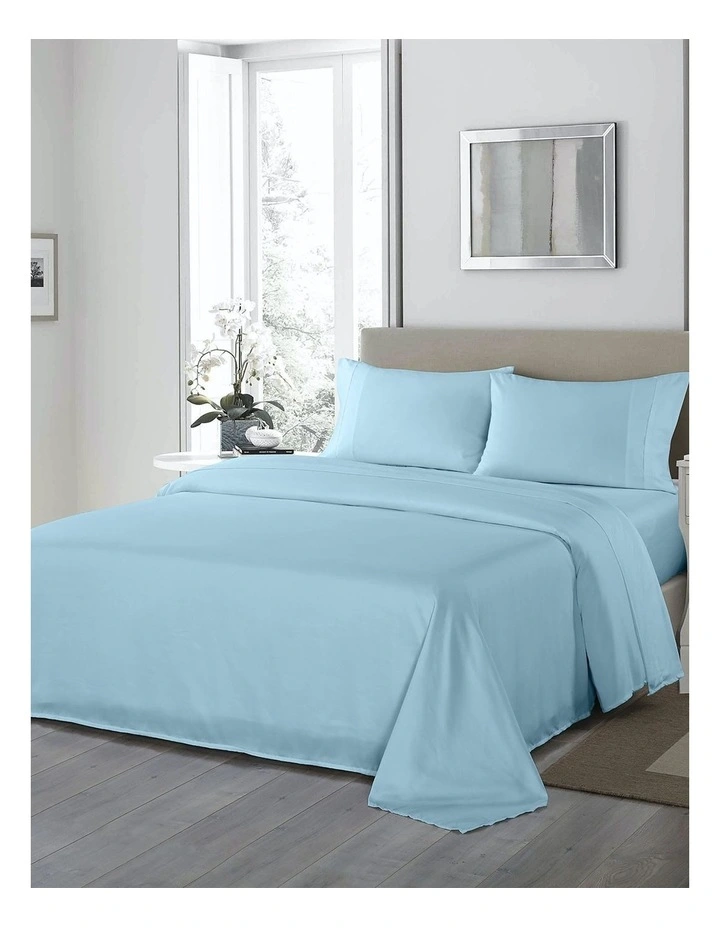 1200TC Ultrasoft 4 Piece Sheet Set in Light Blue