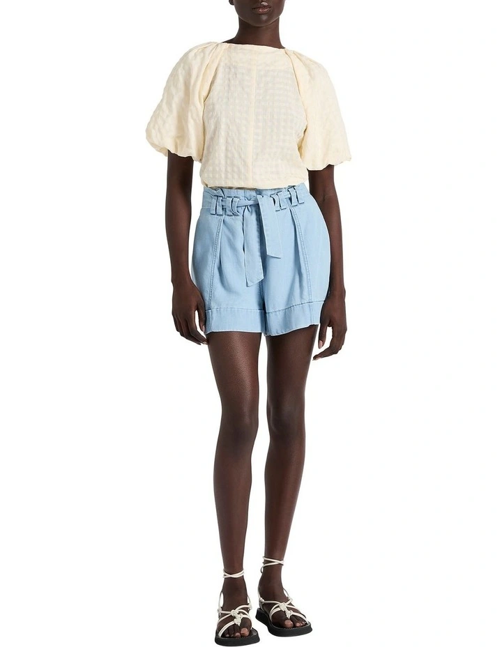 Fiesta Textured Top in Cream