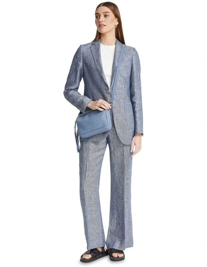 Lola Linen Twill Jacket in Indigo