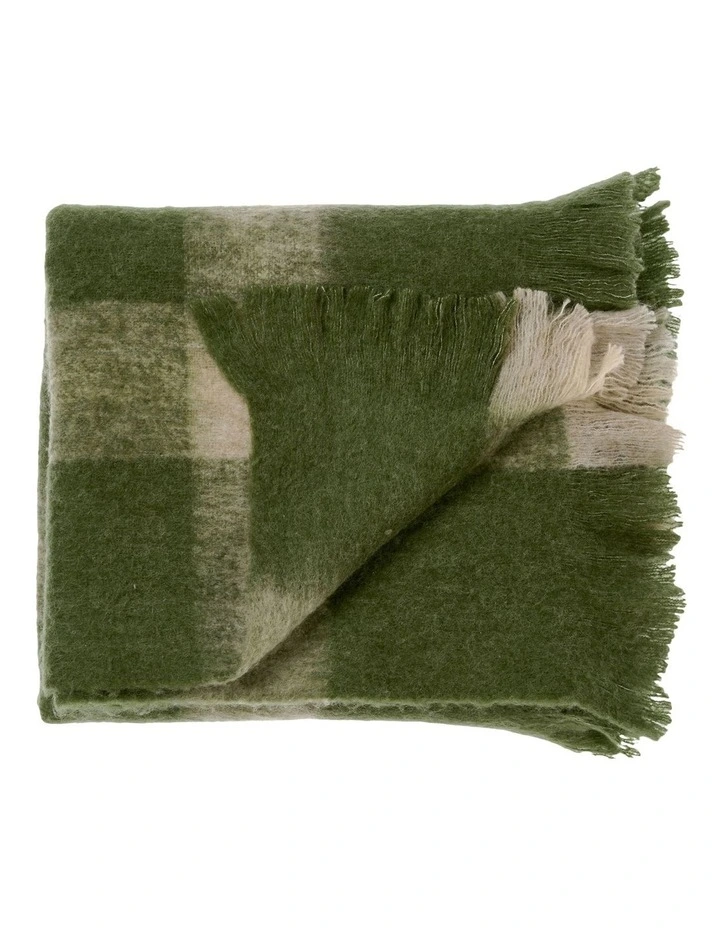Clover Throw In Moss