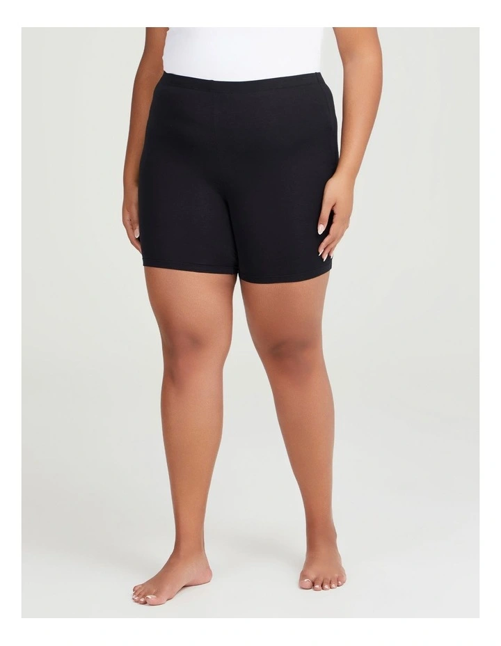 Australian Cotton Anti Chafe Short in Black