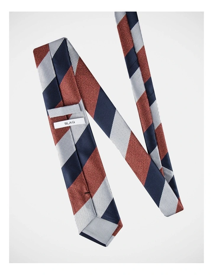 Stripe Poly Tie Rust