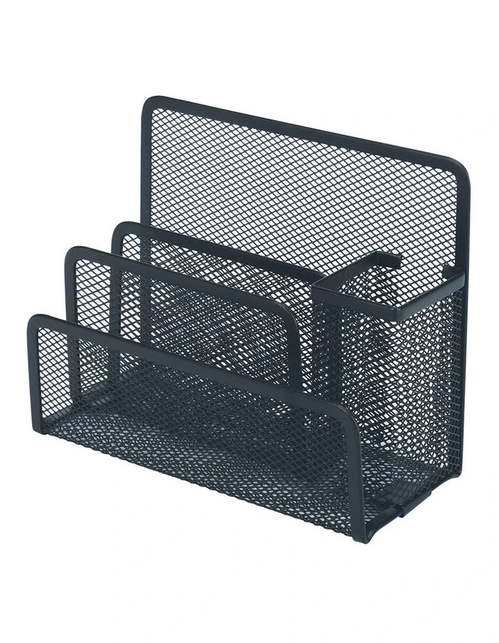 Mesh Desk Organiser Black