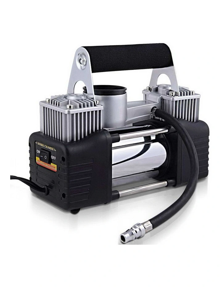 Dual Cylinder 150 Psi Air Compressor in Black