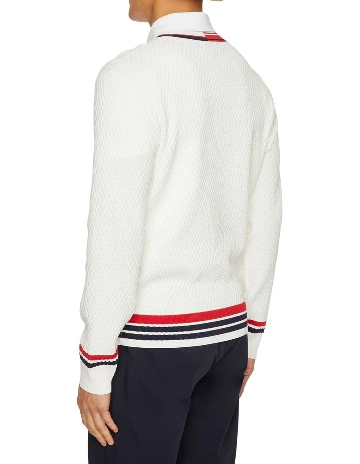 V-neck Sweater in White