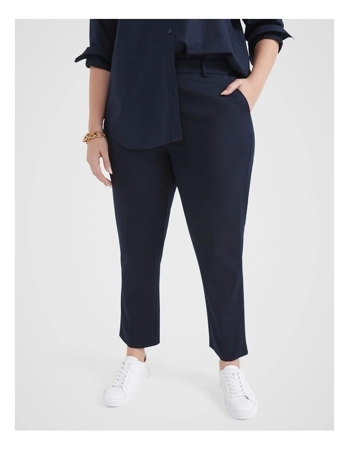 The Refined Stretch Cotton Trouser In Navy