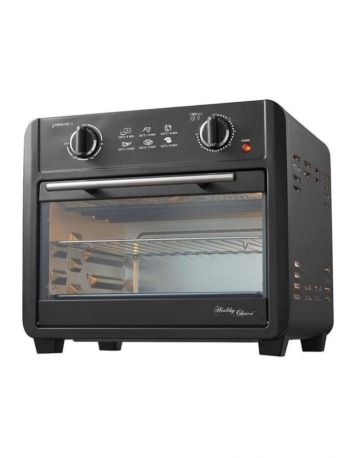 23L Air Fryer Oven with 3 Accessories in Black
