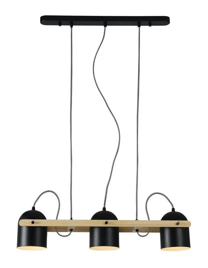 Pivota 3 Pendant Lights in Black