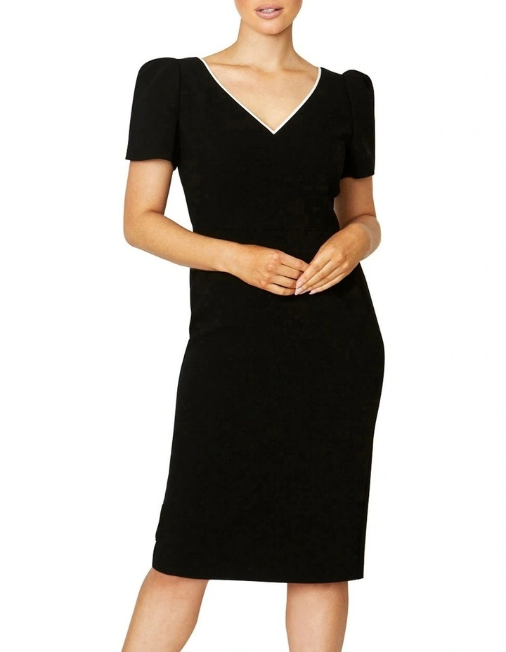 Livinia Dress in Black & Ivory