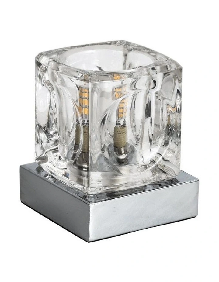 Blanca Chrome Glass Table Lamp With LED Bulb
