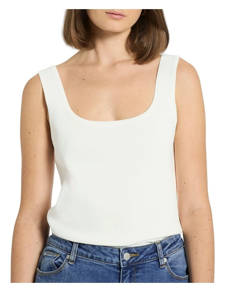 Milano Tank Top in Ivory