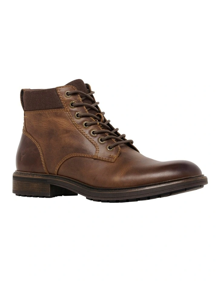 Beau Leather Boot in Dark Brown