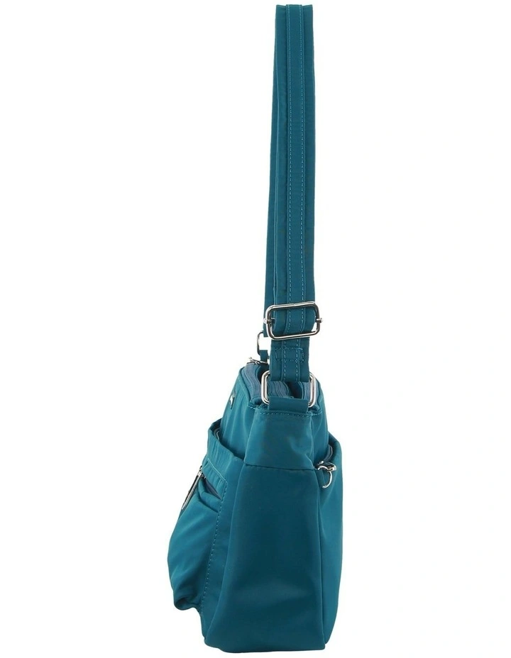 Anti Theft Cross Body Bag in Turquoise