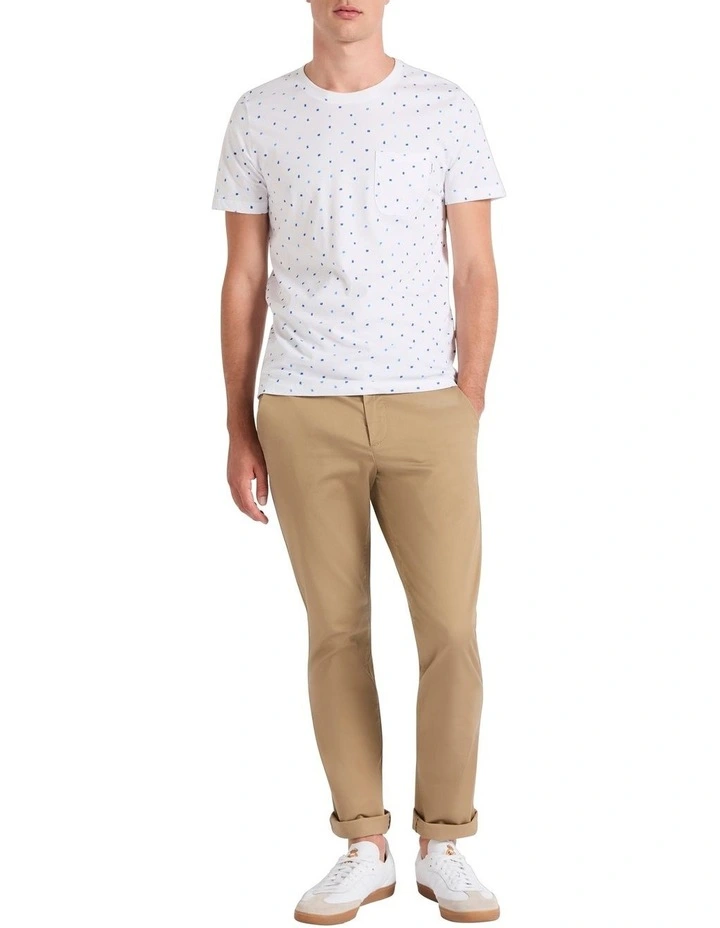 Lewis Spot Tee in White Multi