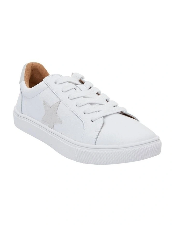Stark Sneakers in White /Taupe Leather