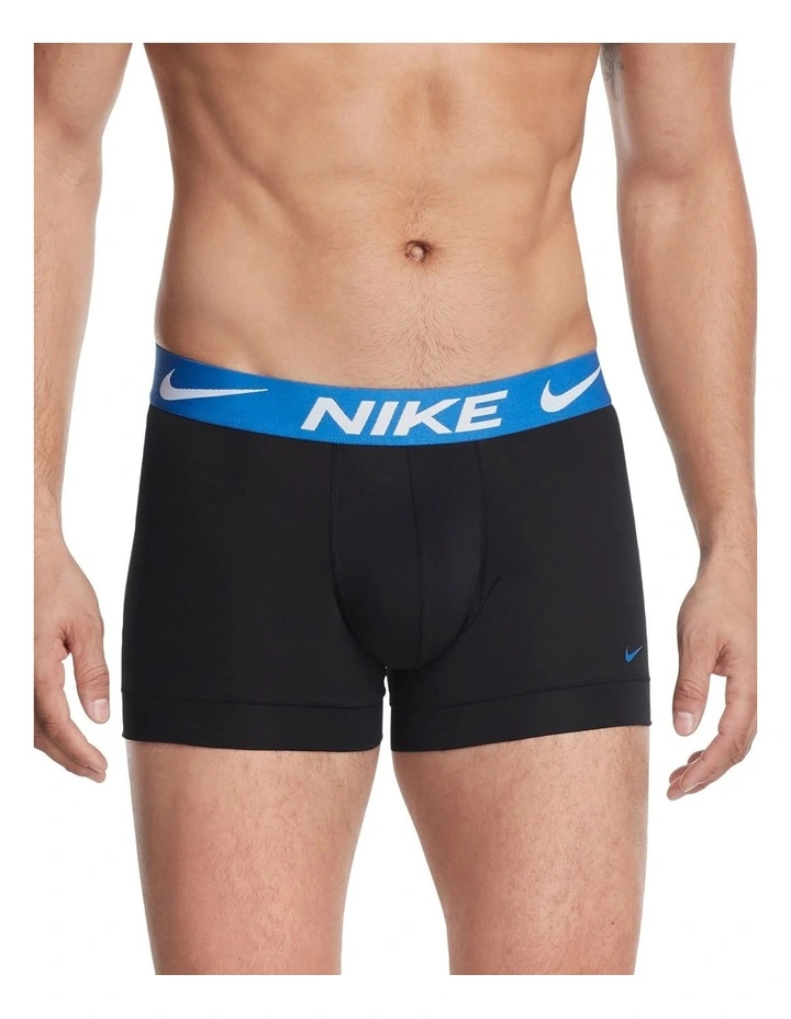 Dri Fit Essential Micro Trunks 3 Packs in Black