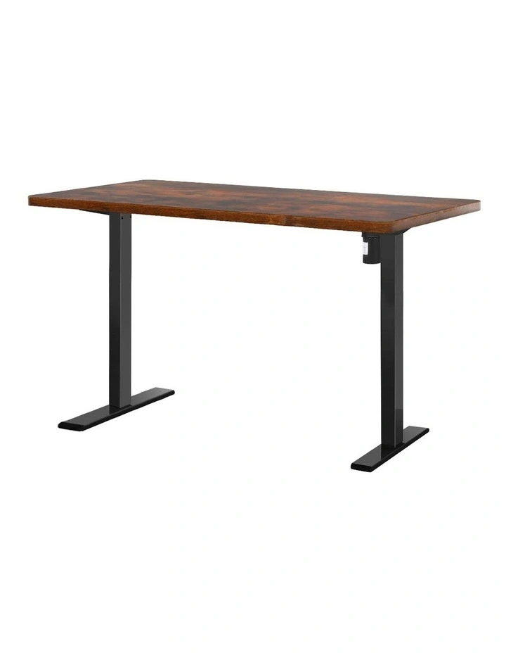 Electric Standing Desk 140cm in Black/Brown