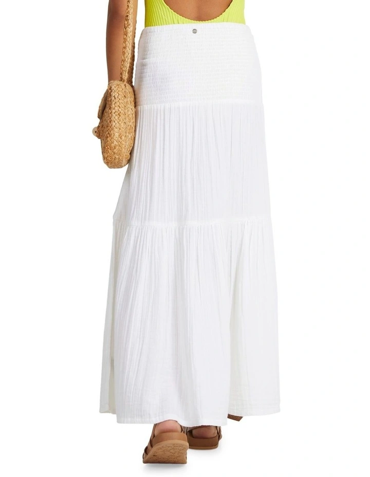 Remember The Time Maxi Skirt in Bright White