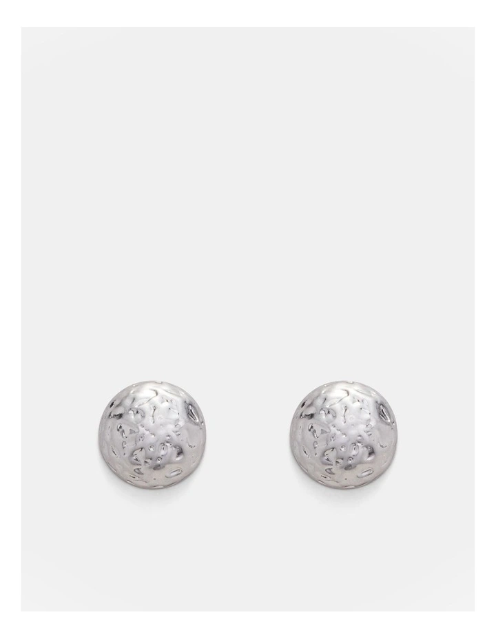 Combat Stud Earrings in Silver