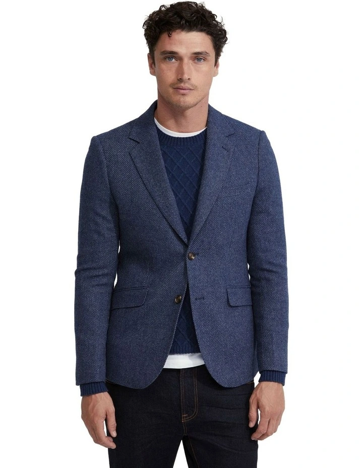 Blake Wool Rich Blazer in Blue